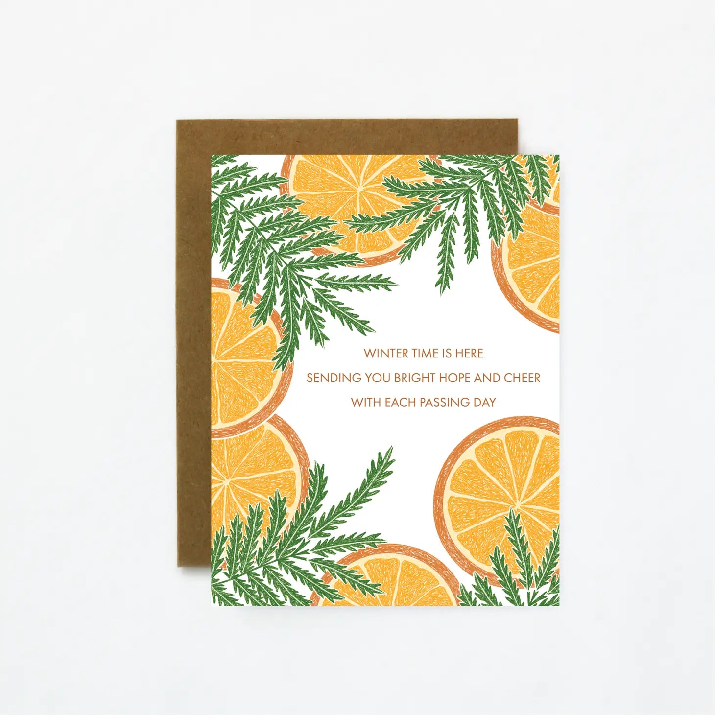 Winter Time is Here Citrus Note Card Santa Barbara Company