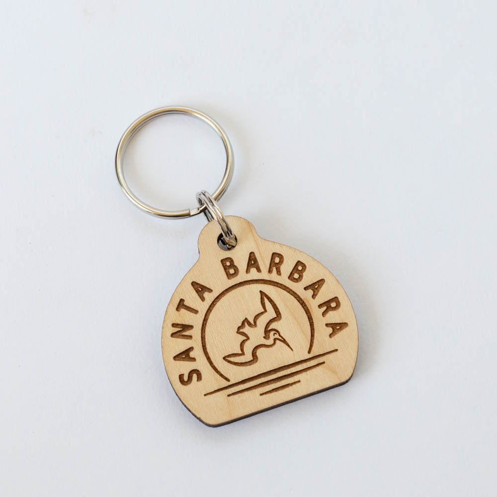 Santa Barbara Wood Keychain Santa Barbara Company