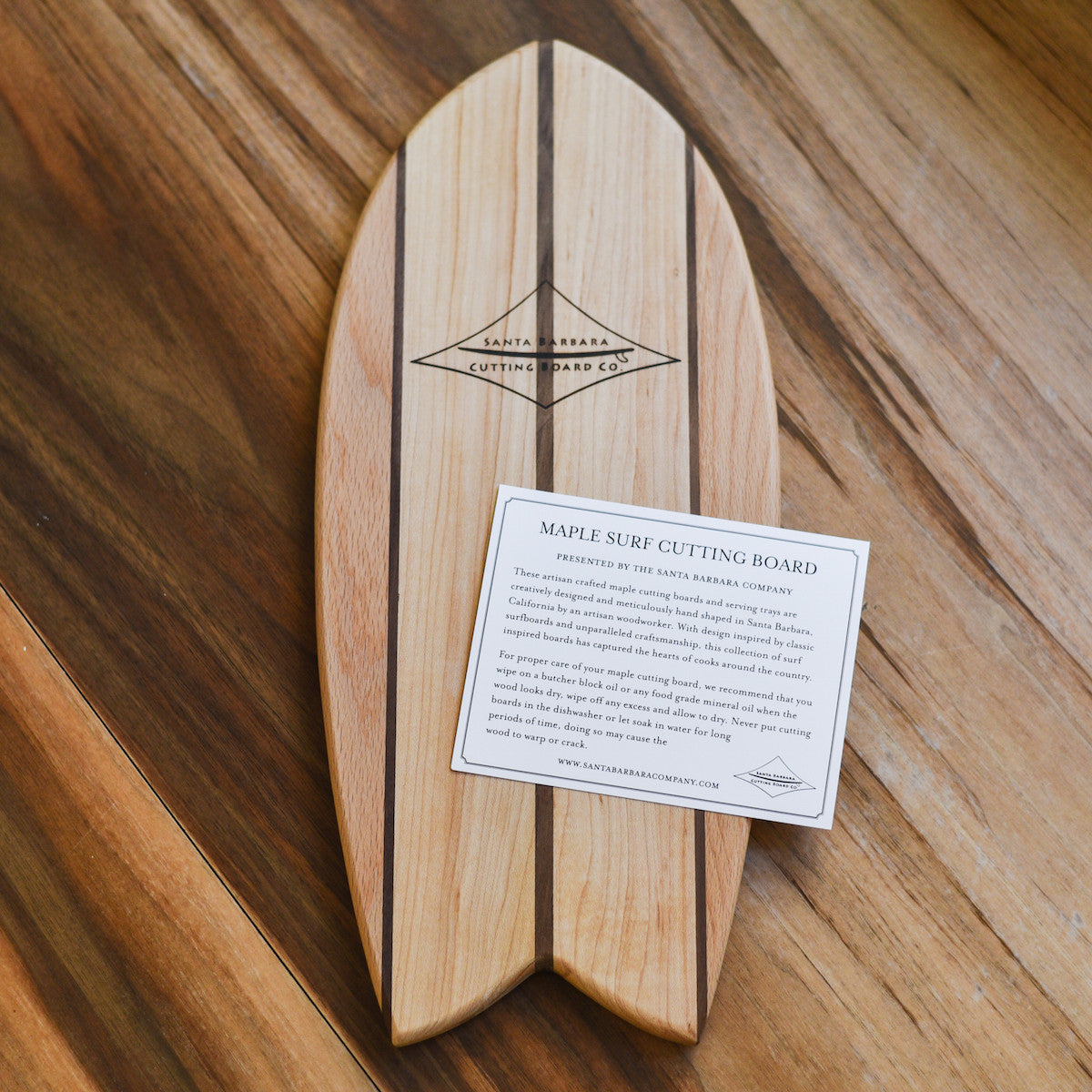 Tropical Christmas Surf Board Cutting Board