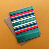 Blanket Stripe Birthday Greeting Card