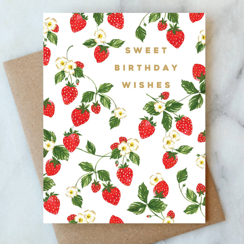 Strawberry Birthday Greeting Card