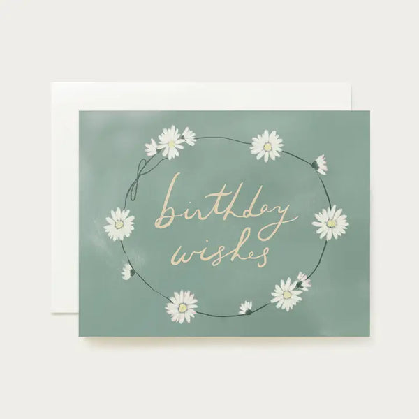 Daisies Birthday Wishes Note Card