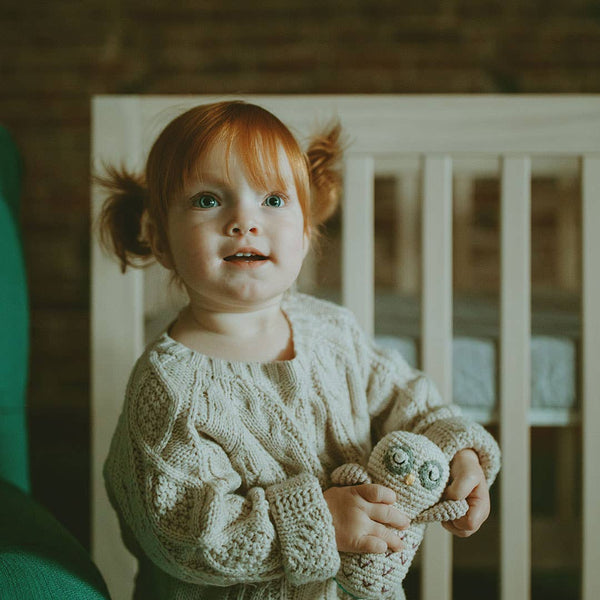 Woodland Toy - Organic Cotton Baby Owl Rattle