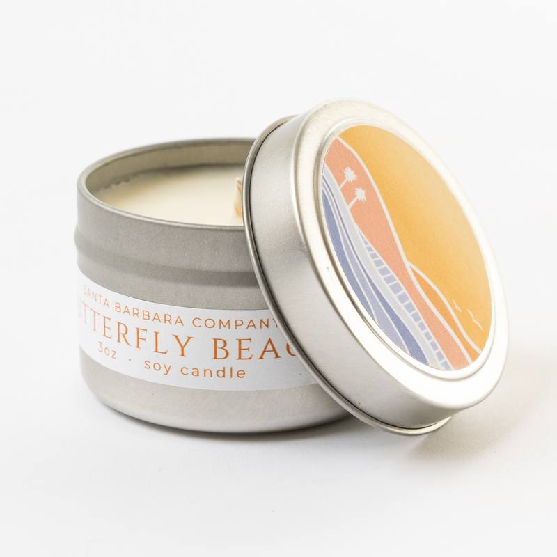 Santa Barbara Company Butterfly Beach Travel Candle