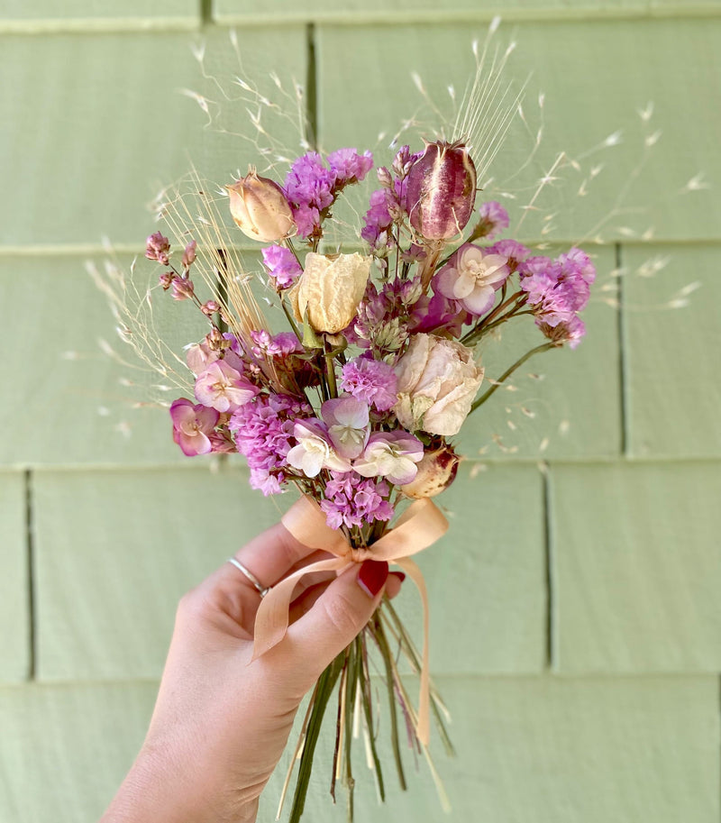 Shades of Purple Dried Floral Bouquet