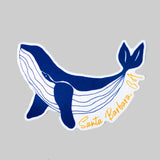 Whale Santa Barbara Sticker