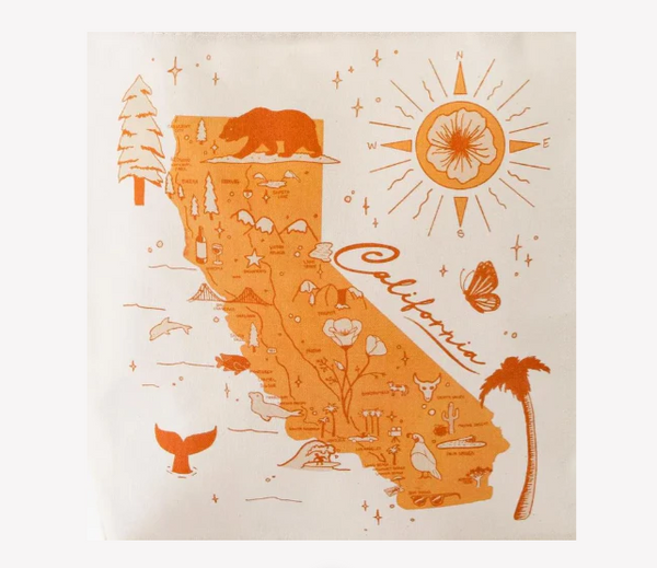 California Map Towel