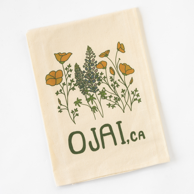 Santa Barbara Company Ojai Poppy Kitchen Tea Towel