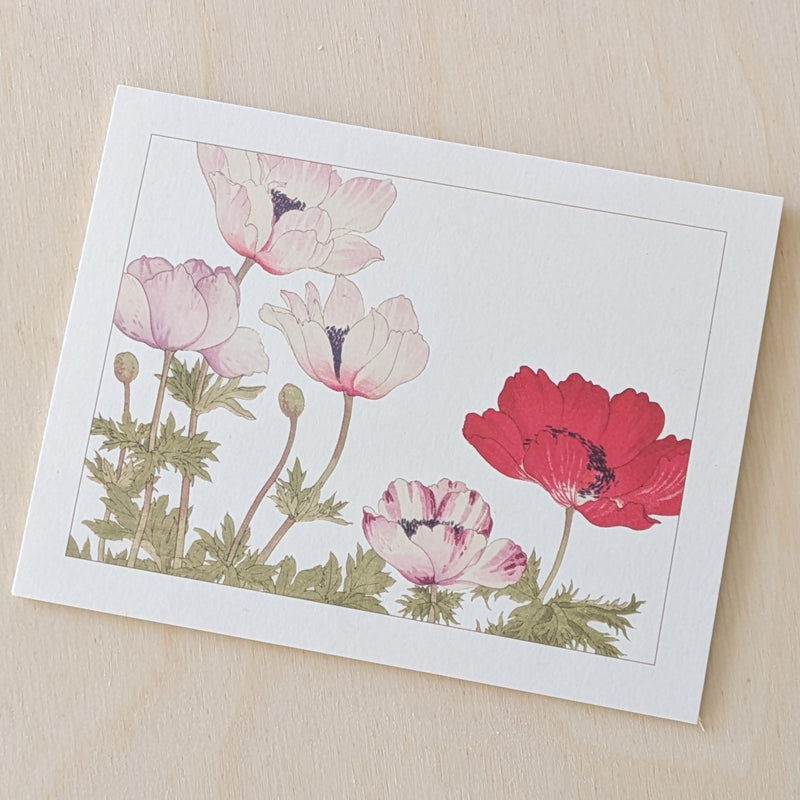 Floral Woodblock Note Card