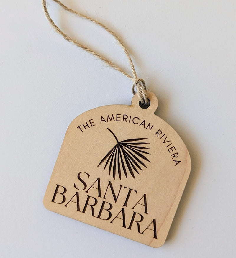 Santa Barbara Wood Ornament