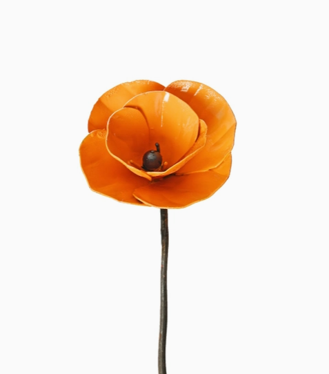 Metal Poppy Garden Stake (POS)