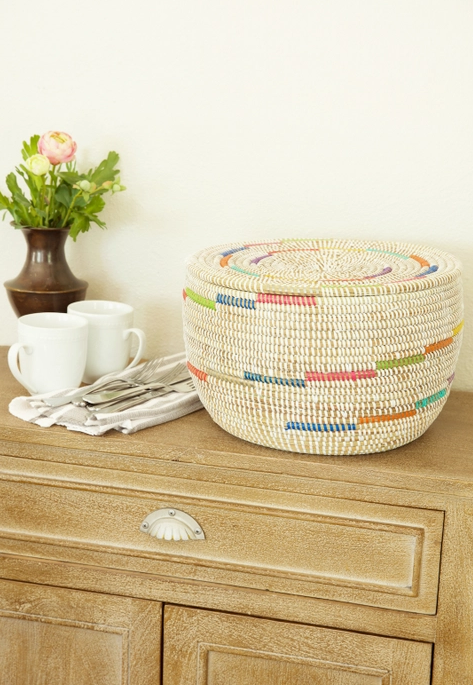 Large Flat Top Storage Basket (Fair Trade)