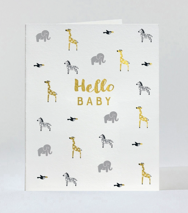 Jungle Baby Letterpress Card