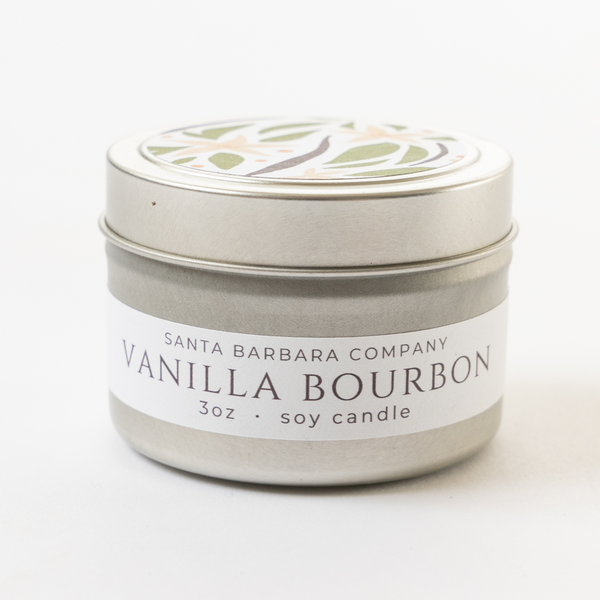 Santa Barbara Company Bourbon Vanilla Travel Candle