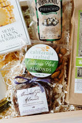 california herb almonds in a gift