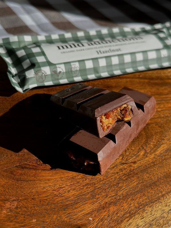 Organic Hazelnut & Date Dark Chocolate Candy Bar