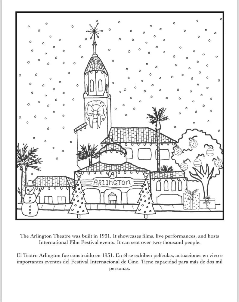 Christmas in Santa Barbara A Bilingual Coloring Book