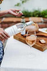 Margerum Rose being poured into a glass