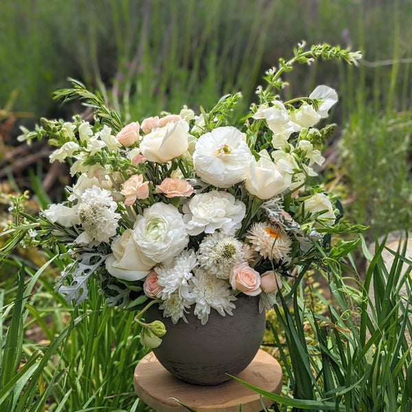 Muted and Elegant White Grande Floral Arrangement