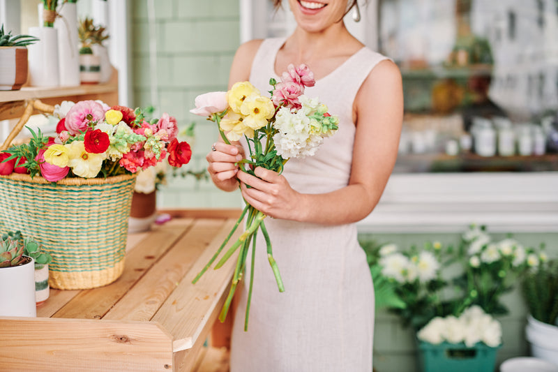 Florist arrangement fresh local flowers in Santa Barbara