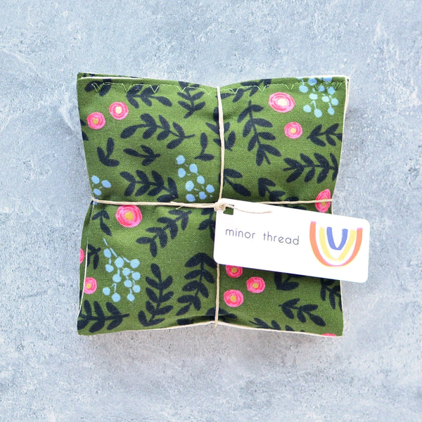 Winter Holiday Green Lavender Sachet Bundle