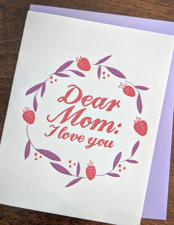 Dear Mom Greeting Card