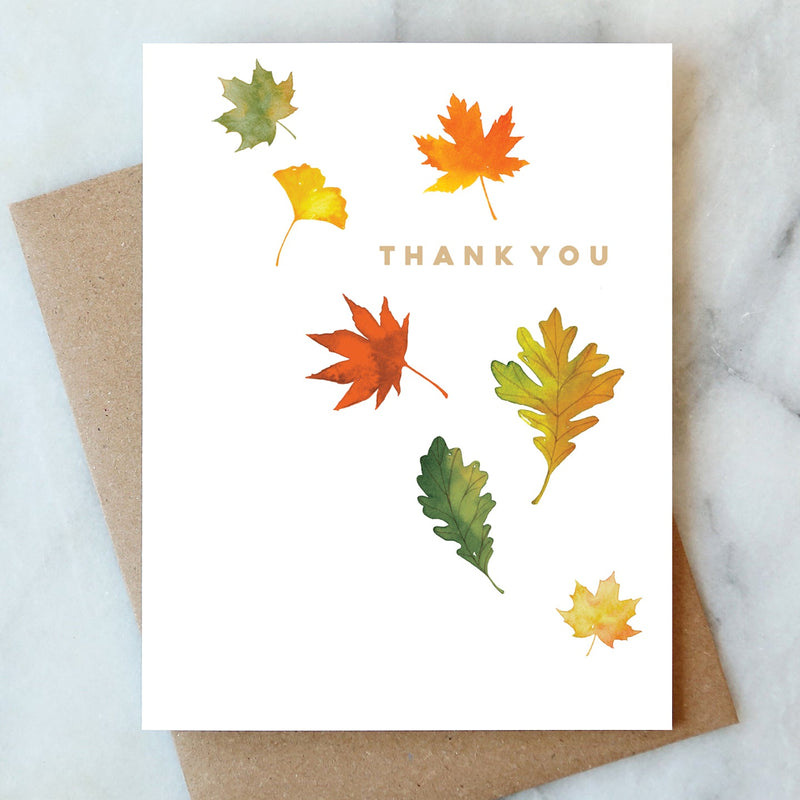 Fall Leaves Thank You Card