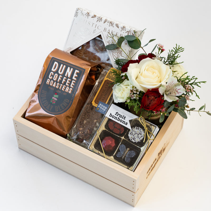 Holiday Treats + Flowers Gift Box