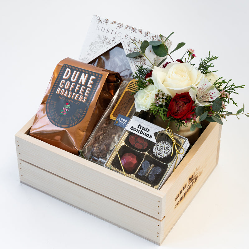 Holiday Treats + Flowers Gift Box