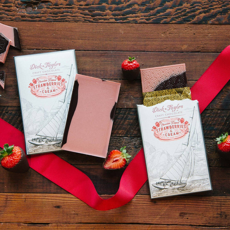 Strawberries & Cream Chocolate Bar – Santa Barbara Company