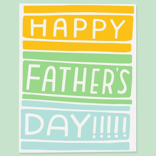 Colorblock Father's Day Card